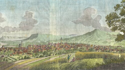 Gemälde mit historischer Ansicht von Jena